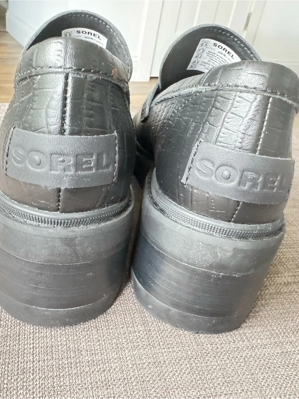Women’s SOREL Black Joan Now City Loafer Sz 9.5 new without box